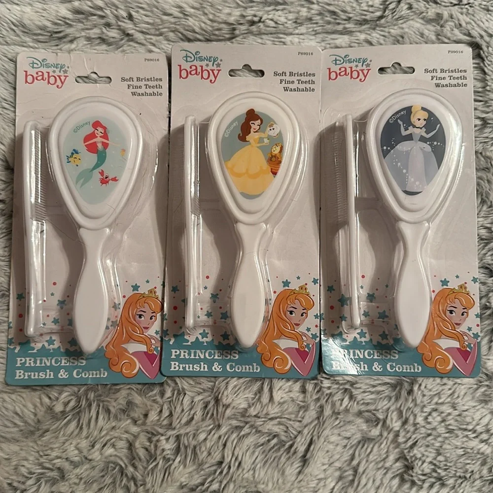Disney Princess Baby Soft Brush w/ Comb Set Cinderella/Aurora
